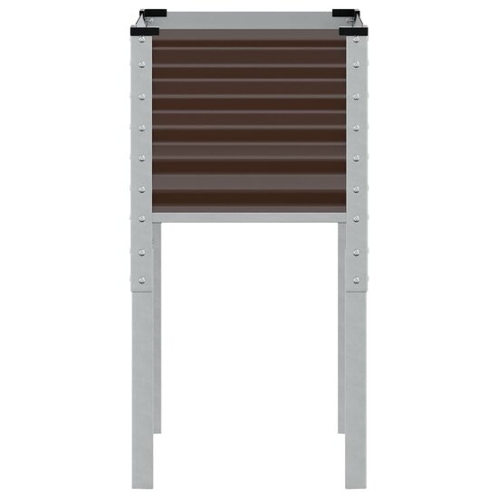 Plantenbak 45x45x88 cm staal bruin