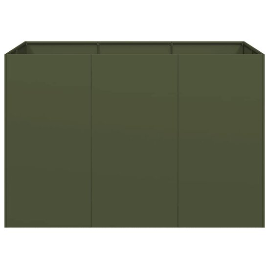 Plantenbak 120x80x80 cm staal olijfgroen