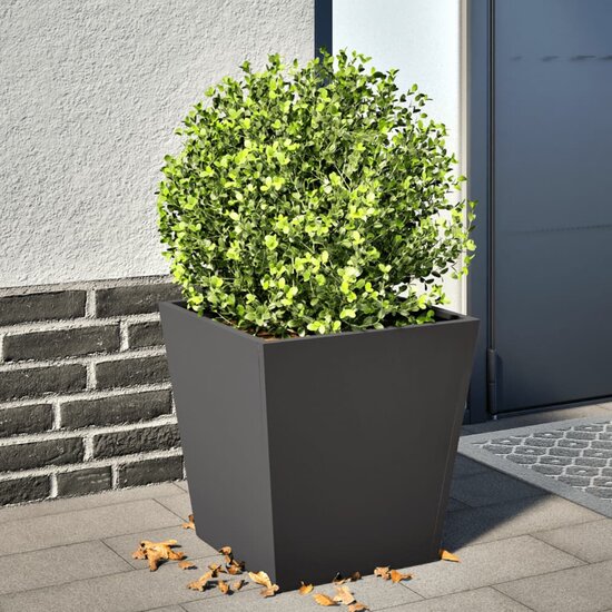 Plantenbak 40x40x40 cm staal zwart