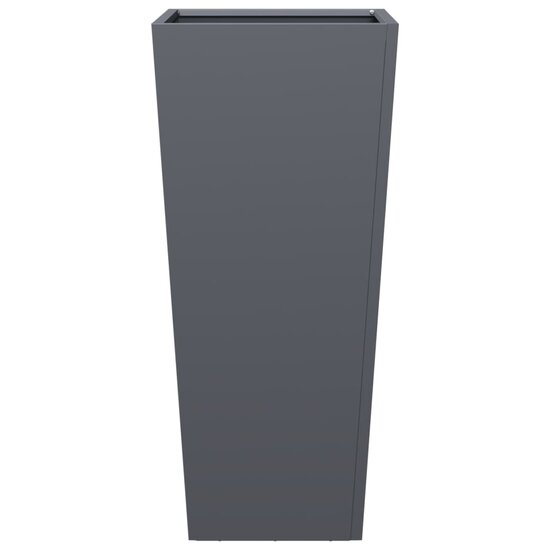Plantenbak 35x35x75 cm staal antracietkleurig