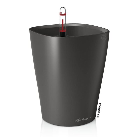 Plantenbak DELTINI ALL-IN-ONE metallic houtskoolkleurig