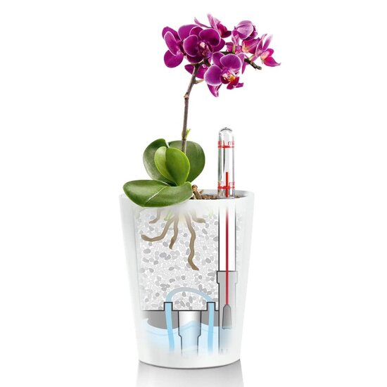 Plantenbak DELTINI ALL-IN-ONE metallic houtskoolkleurig