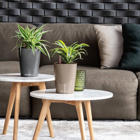 Plantenbak DELTINI ALL-IN-ONE metallic houtskoolkleurig