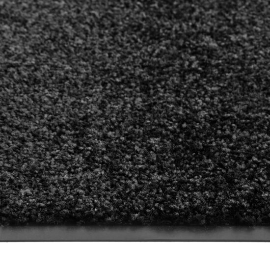 Deurmat wasbaar 60x90 cm zwart