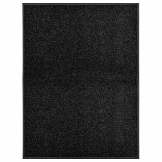 Deurmat wasbaar 90x120 cm zwart