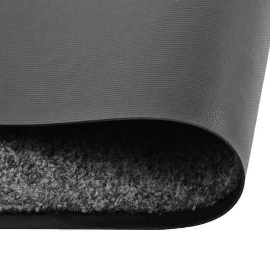 Deurmat wasbaar 90x120 cm antraciet