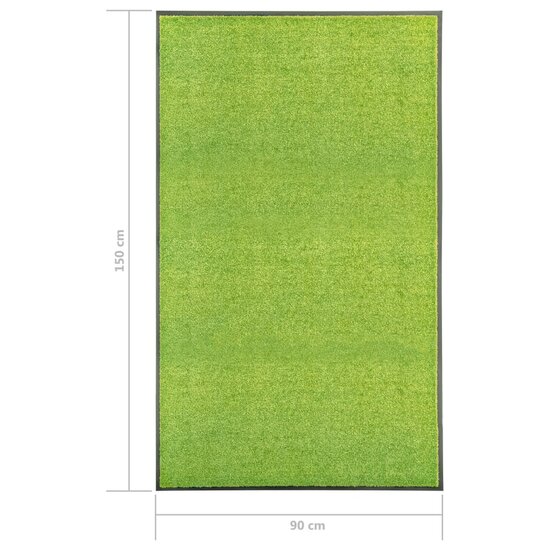 Deurmat wasbaar 90x150 cm groen