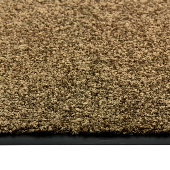 Deurmat wasbaar 90x150 cm bruin