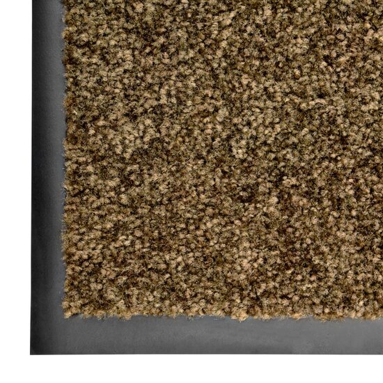 Deurmat wasbaar 90x150 cm bruin