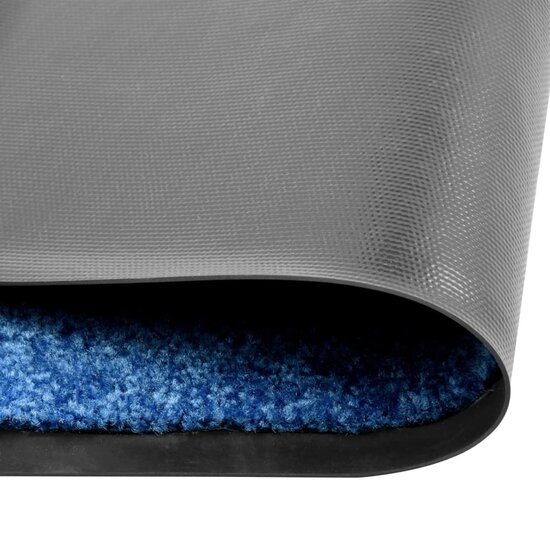 Deurmat wasbaar 40x60 cm blauw
