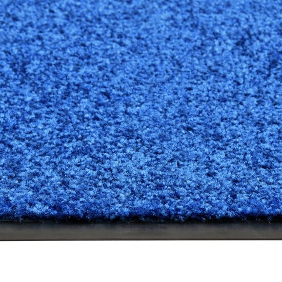 Deurmat wasbaar 40x60 cm blauw