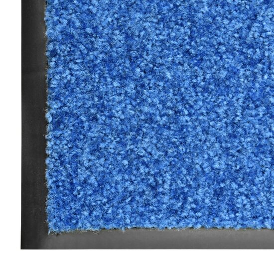 Deurmat wasbaar 40x60 cm blauw