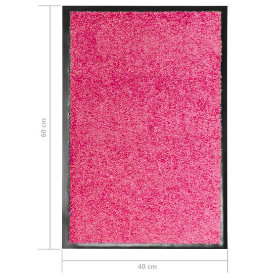 Deurmat wasbaar 40x60 cm roze