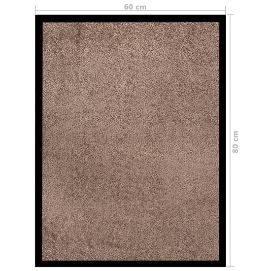 Deurmat 60x80 cm bruin