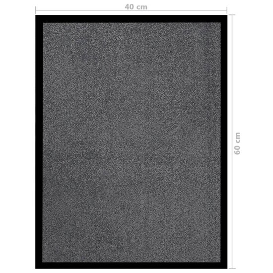 Deurmat 40x60 cm antracietkleurig