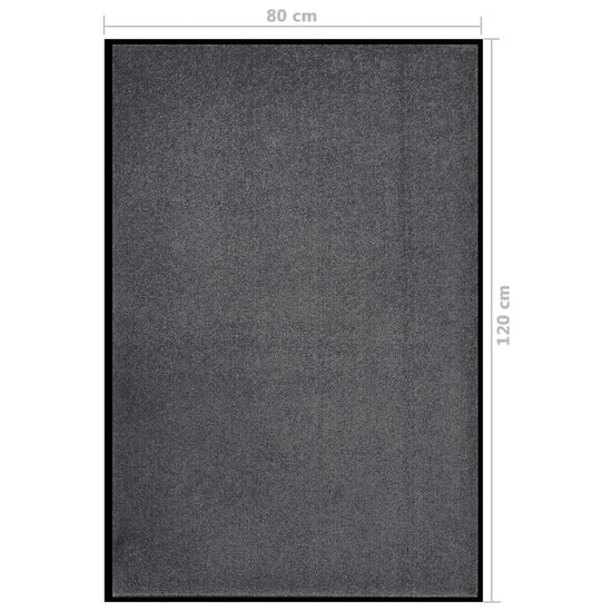 Deurmat 80x120 cm antracietkleurig