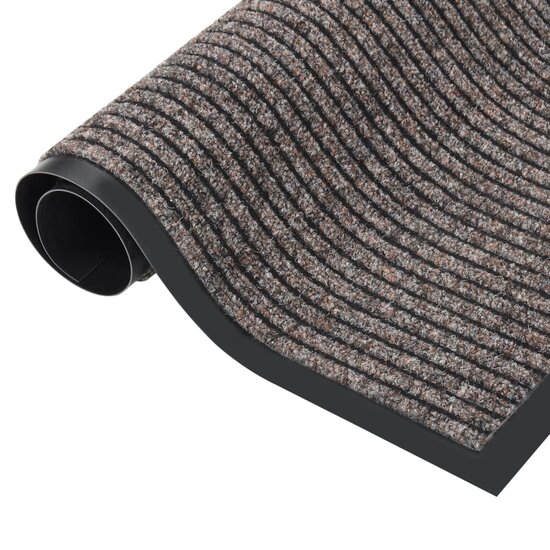 Deurmat 40x60 cm gestreept beige