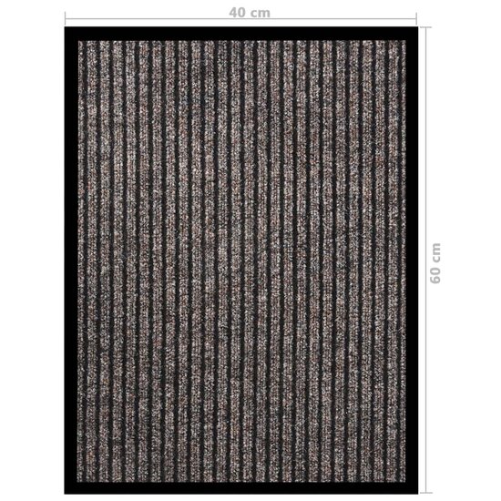 Deurmat 40x60 cm gestreept beige