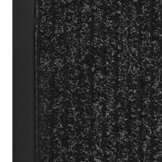 Deurmat 60x80 cm gestreept antracietkleurig
