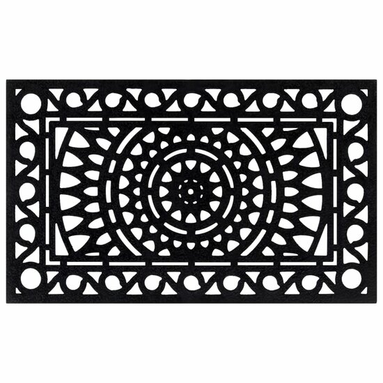 Deurmat rechthoekig 45x75 cm rubber