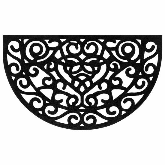 Deurmat halfrond 45x75 cm rubber