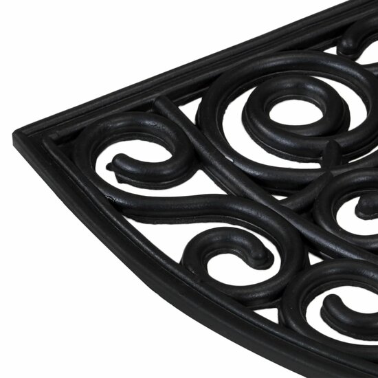 Deurmat halfrond 45x75 cm rubber
