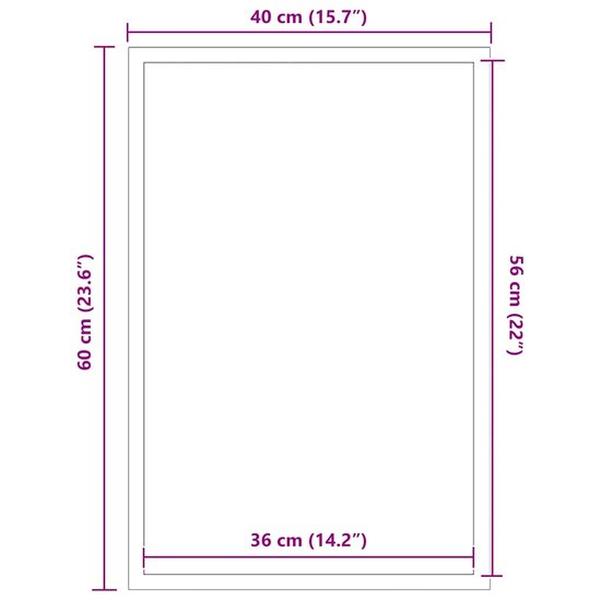 Deurmat 40x60 cm antracietkleurig