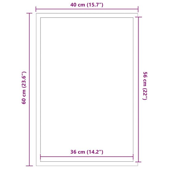 Deurmat 40x60 cm bruin