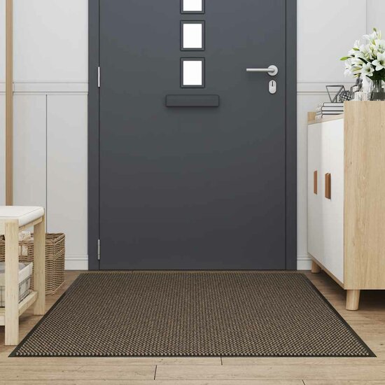 Deurmat 115x200 cm bruin