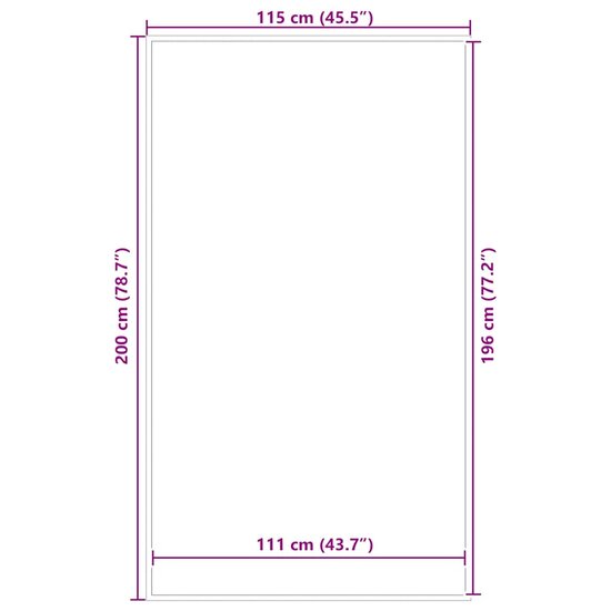 Deurmat 115x200 cm bruin