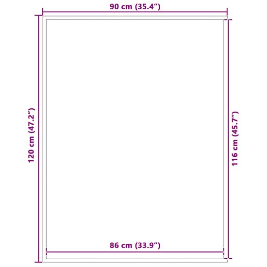 Deurmat 90x120 cm bruin