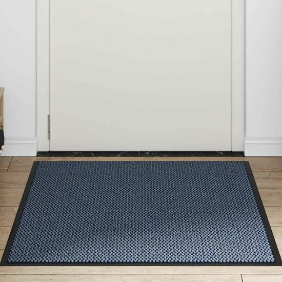 Deurmat 90x120 cm blauw