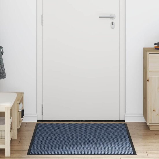 Deurmat 90x120 cm blauw