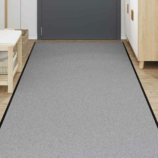 Deurmat 115x300 cm grijs