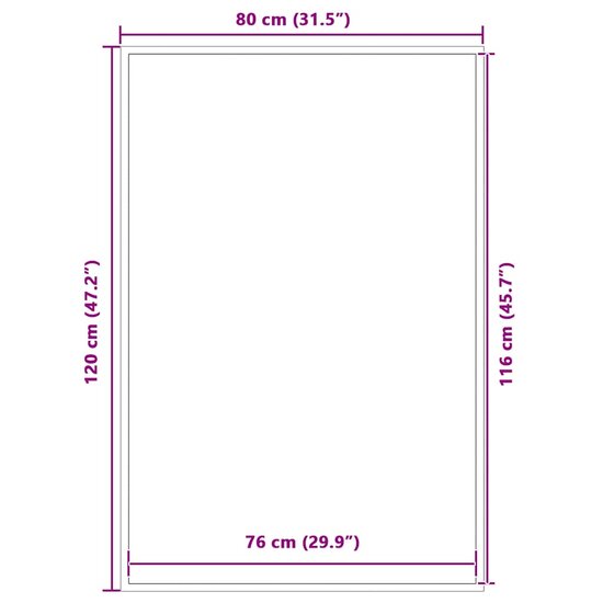 Deurmat 80x120 cm antracietkleurig