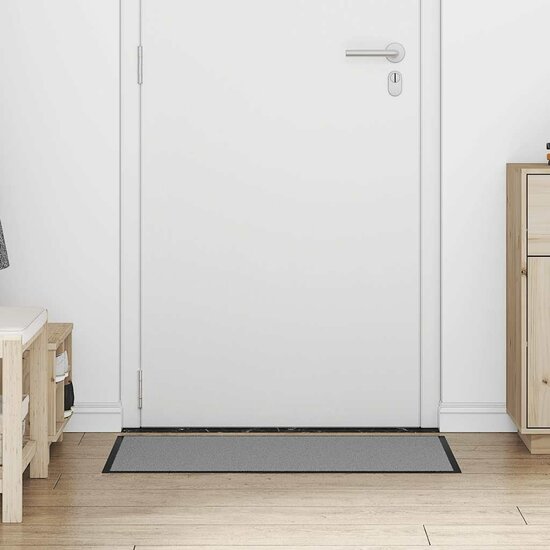 Deurmat 60x90 cm grijs