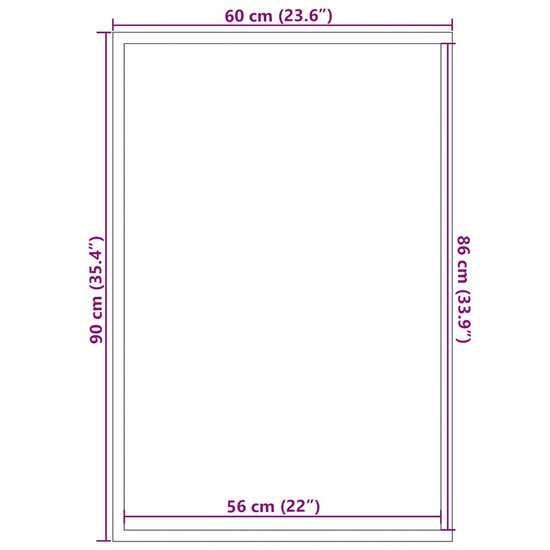 Deurmat 60x90 cm grijs