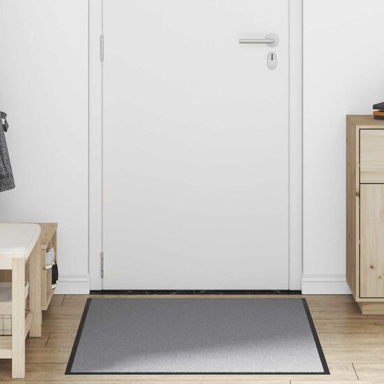 Deurmat 90x150 cm grijs