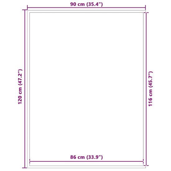 Deurmat 90x120 cm bruin