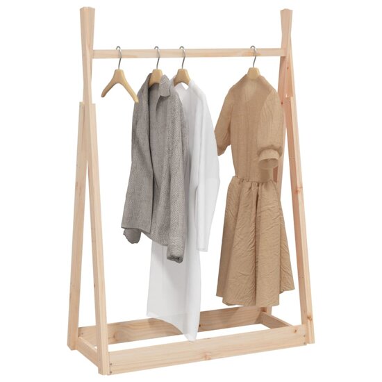 Kledingrek 100x45x150 cm massief grenenhout