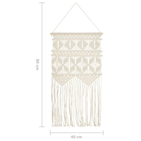 Wandhanger Macram&eacute; 40X80 Cm Katoen