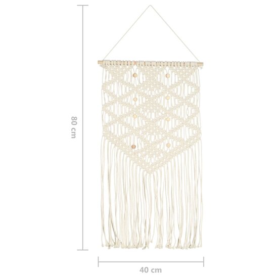 Wandhanger Macram&eacute; 40X80 Cm Katoen