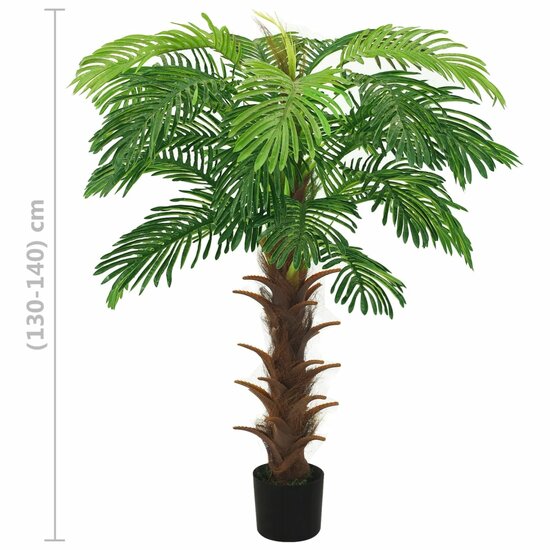 Kunstplant met pot cycaspalm 140 cm groen
