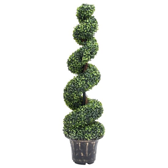 Kunstplant Met Pot Buxus Spiraal 117 Cm Groen 29.5 x 117 cm