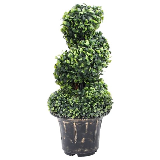 Kunstplant Met Pot Buxus Spiraal 59 Cm Groen 20 x 59 cm