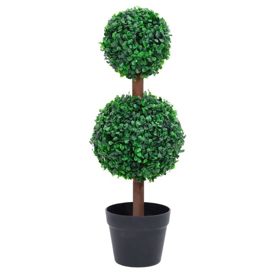 Kunstplant Met Pot Buxus Bolvorming 60 Cm Groen 16 x 60 cm