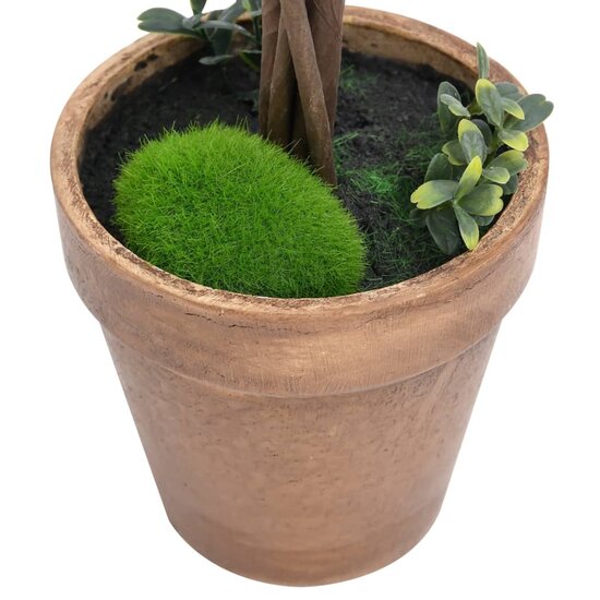 Kunstplanten met pot 2 st buxus bolvorming 33 cm groen