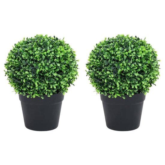 Kunstplanten Met Pot Buxus Bolvorming 37 Cm Groen 29.5 x 37 cm