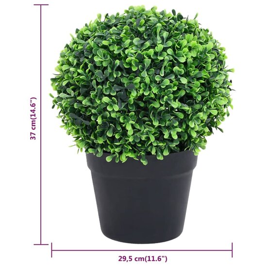 Kunstplanten Met Pot Buxus Bolvorming 37 Cm Groen 29.5 x 37 cm
