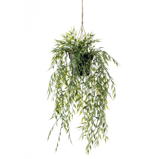 Emerald Kunstplant Hangend In Pot 50 Cm Bamboe